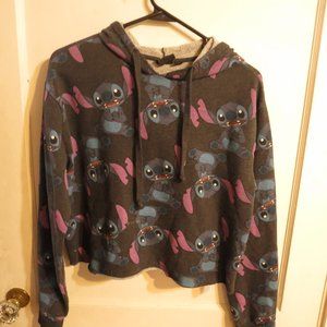 Woman's Disney Stitch Gray & Blue Pullover Hoodie